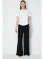 On Fashion Yazılı Dikişli Sıfır Yaka Bluz 76412