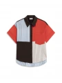 Twist Çizgi Desen Mix Colorblock Gömlek TS1260025236