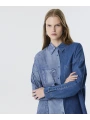 Twist Denim Baskılı Kumaş Mix Gömlek TW6250025087