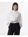 Twist Kadın Kemerli Ekru Poplin Gömlek TS1250025078