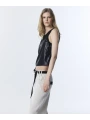 Twist Payetli Dar Kesim Bluz TS1260006068