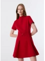 Twist Pileli Dik Yaka Elbise TW6250002153