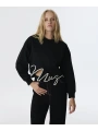 Twist Slogan Nakışlı Crop Sweatshirt TW6250091027