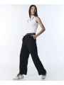 Twist Slogan Wide Leg Pantolon TS1260003139