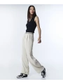 Twist Slogan Wide Leg Pantolon TS1260003139