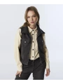 Twist Süet Görünümlü Kadın Antrasit Yelek TW6250007028