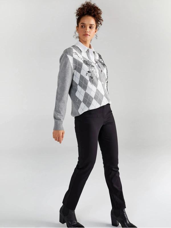 Faik Sönmez Kadın Slim Fit Klasik Siyah Pantolon B00052