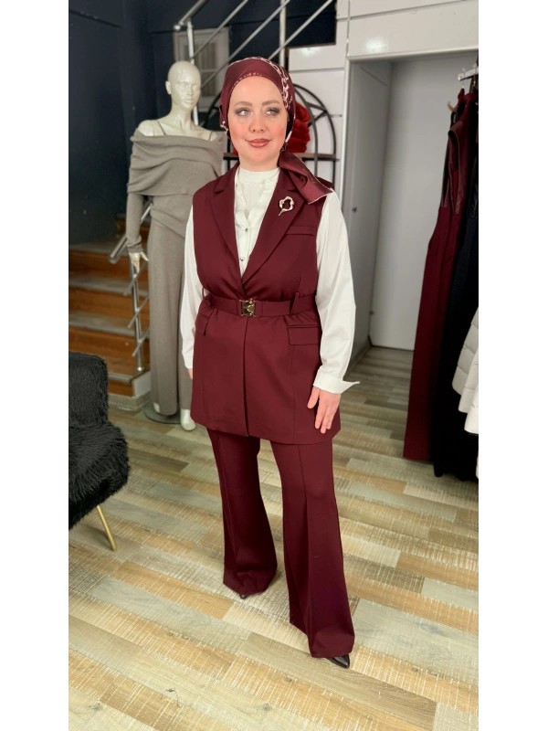 My312 Kemerli Yelekli Takım 26W1511