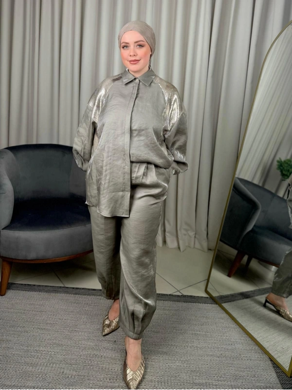 Nuss Payet Detaylı Jakarlı Takım 25Y1032