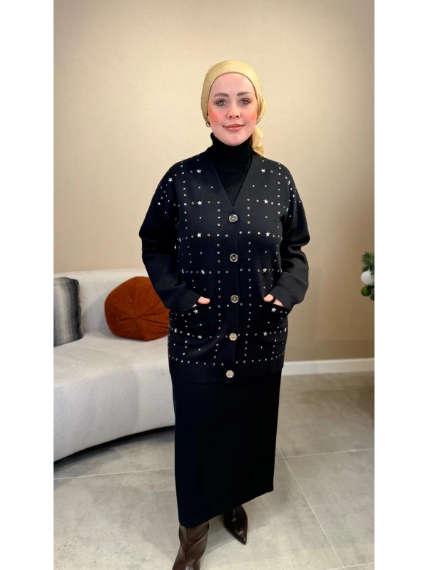 Ghisa Yıldız Zımbalı Hırka 26GSHRK3301