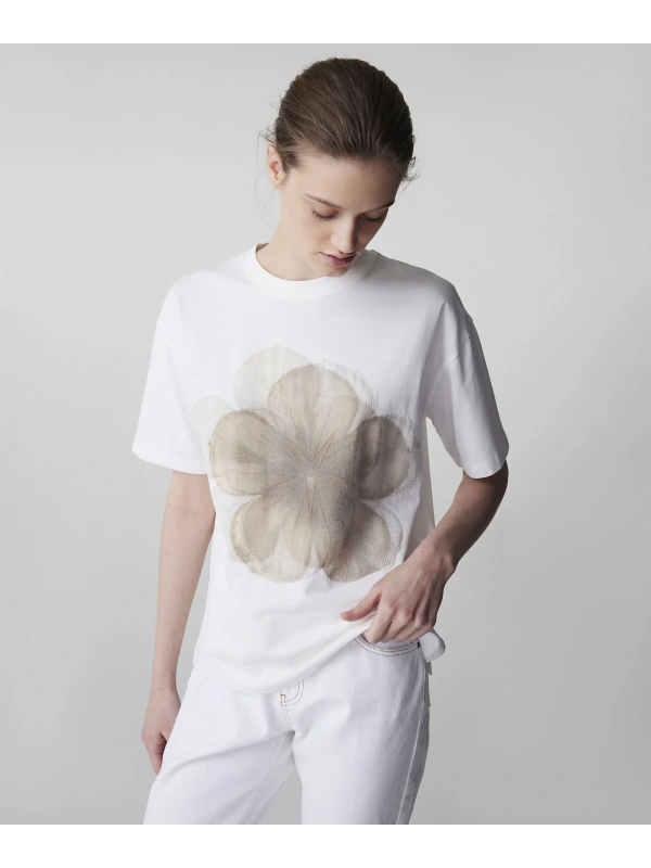 İpekyol Görsel Baskılı ve Nakışlı T-Shirt IS1260070074