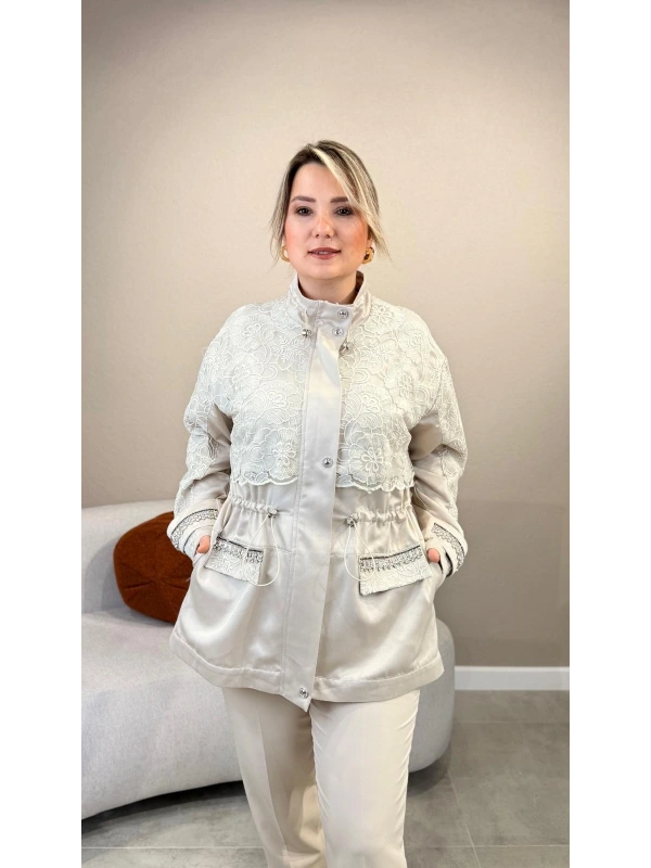 My312 Dantelli Taşlı Kap 26S7701