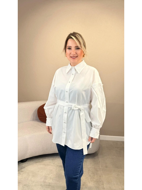 My312 Kolları Dantelli Tunik 26S8819