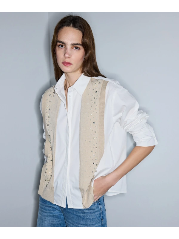 İpekyol Karma Aksesuarlı Kumaş Mix Gömlek IS1260025125