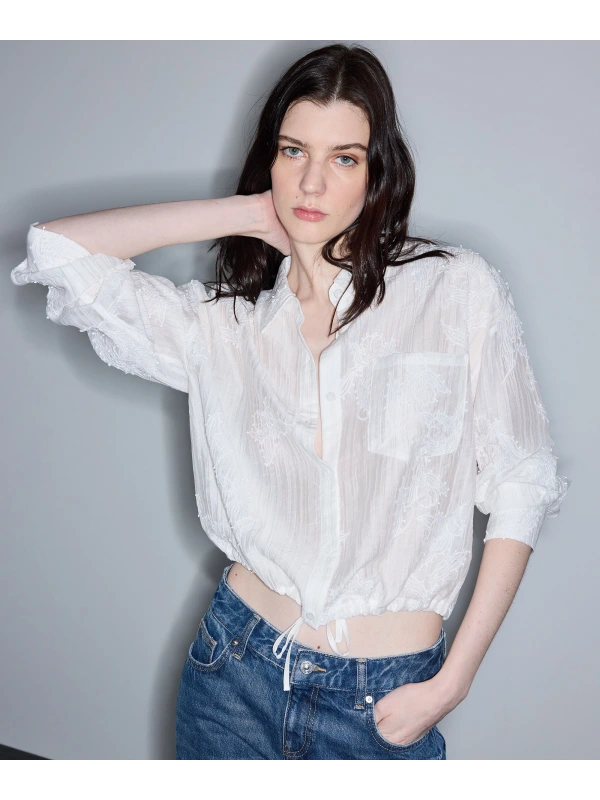 İpekyol Nakış Aplikeli Gömlek IS1260025151