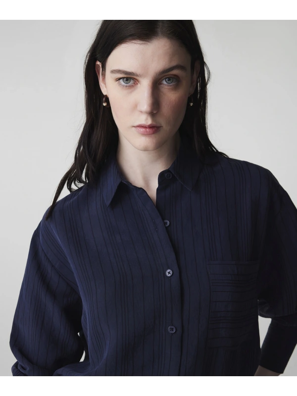 İpekyol Çizgi Jakarlı Gömlek IS1260025157