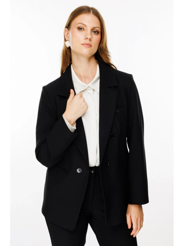 Ekol Cep Detaylı Düğmeli Vatkalı Ceket 01523