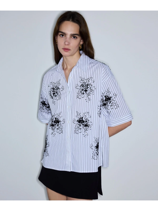 İpekyol Çiçek Nakışlı Payetli Gömlek IS1260025123