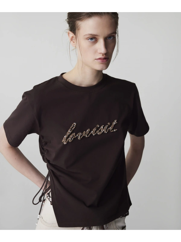 İpekyol Slogan Aplikeli T-Shirt IS1260070045