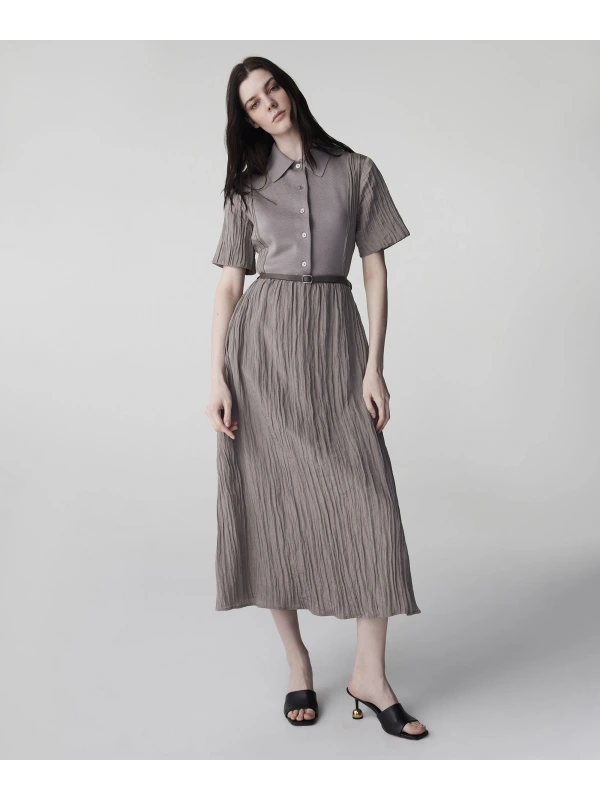 İpekyol Kemerli Triko Mix Elbise IS1260002232