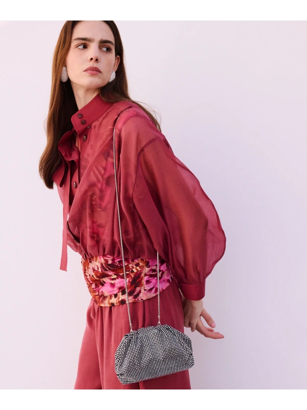 İpekyol Yüksek yaka balon bluz IS1260006111