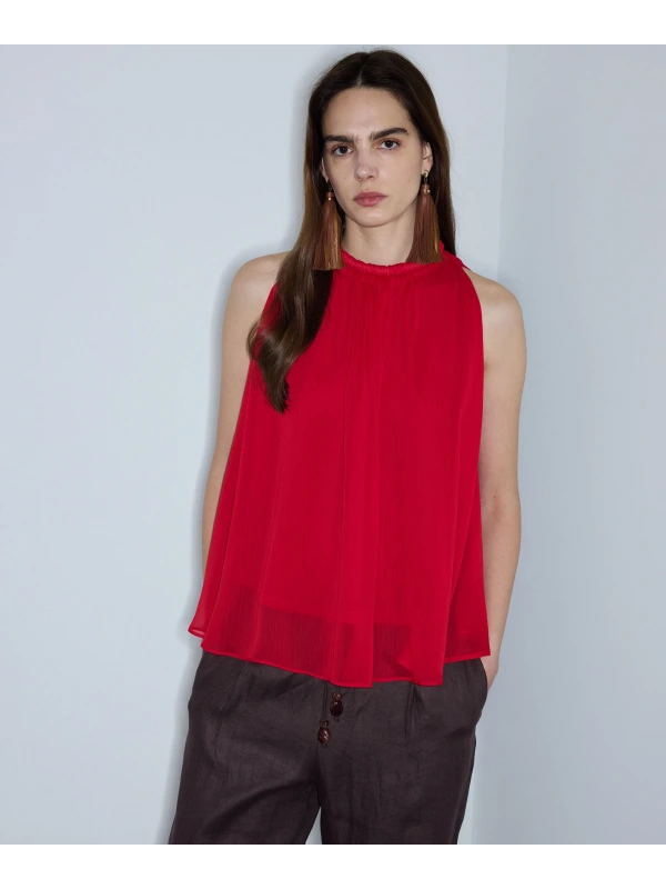 İpekyol Halter Yaka Şifon Bluz IS1260006174