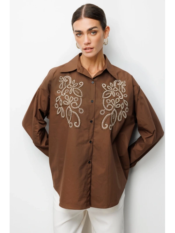 Ekol İşleme Detaylı Bluz 02806