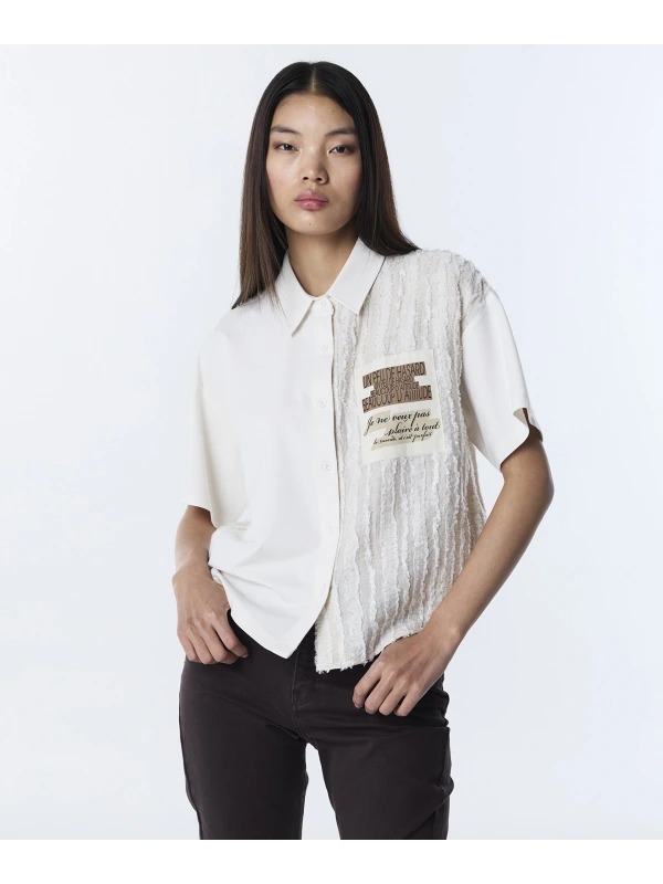 Twist Kumaş Mix Oversize Gömlek TS1260025134