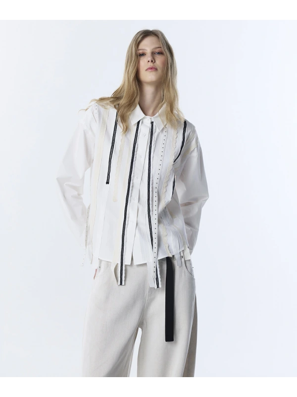 Twist Kontrast Şeritli Gömlek TS1260025111