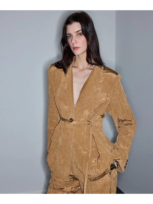 İpekyol Kırışık Efektli Vatkalı Blazer Ceket IS1260106023