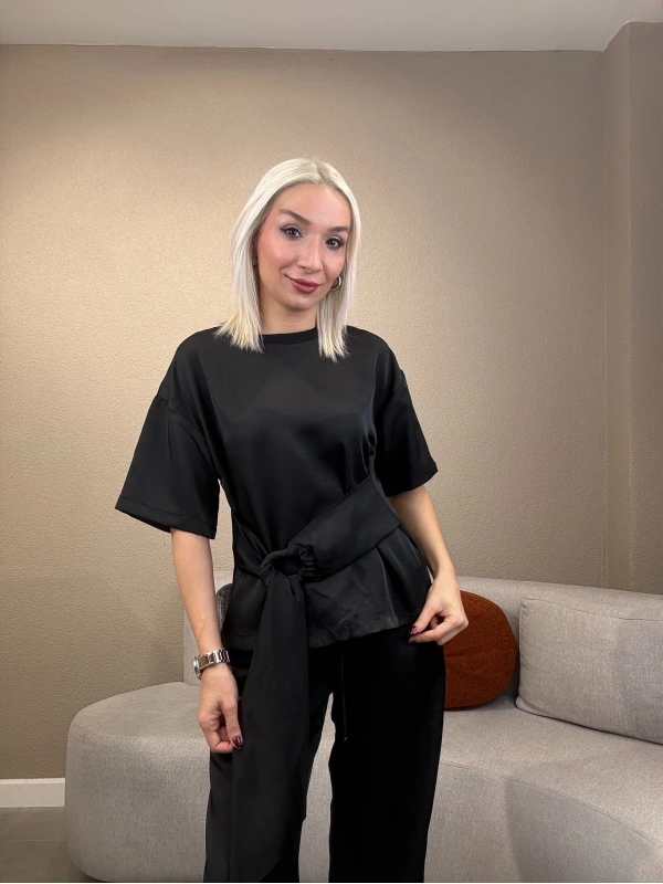 İpekyol Kuşaklı Saten Bluz IS1260006083