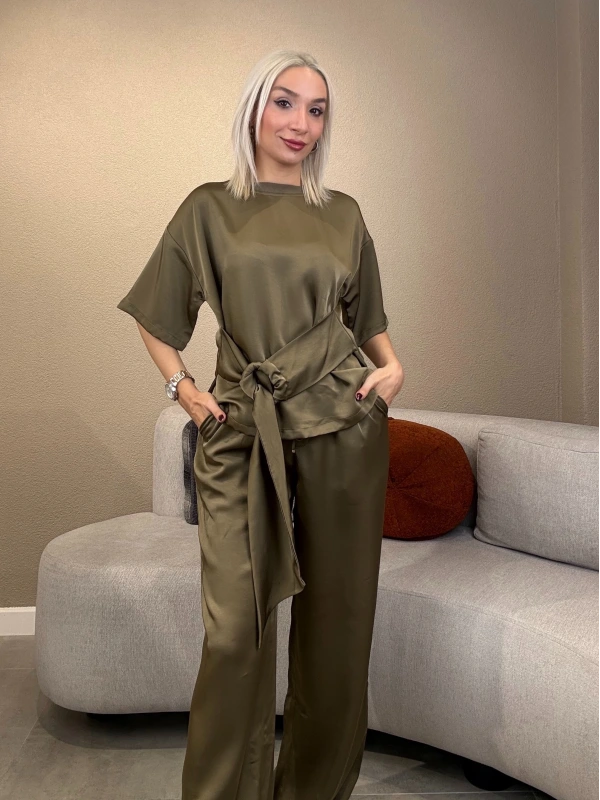 İpekyol Wide Leg Fit Saten Pantolon IS1260003147
