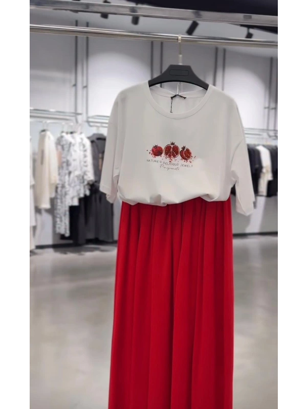 On Fashion Nar Baskılı Bluz 76451
