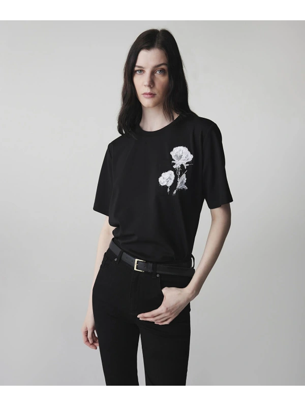 İpekyol Üç Boyutlu Nakışlı T-Shirt IS1260070105