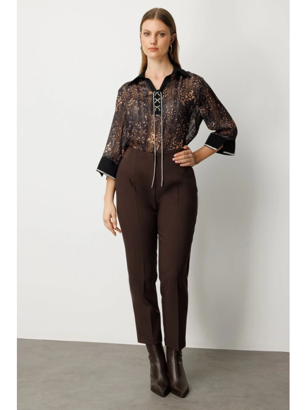 Ekol Beli Lastikli Boru Paça Pantolon 01111