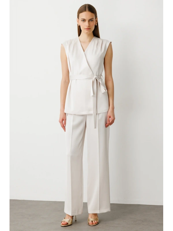 Ekol Beli Lastikli Kumaş Pantolon 04160