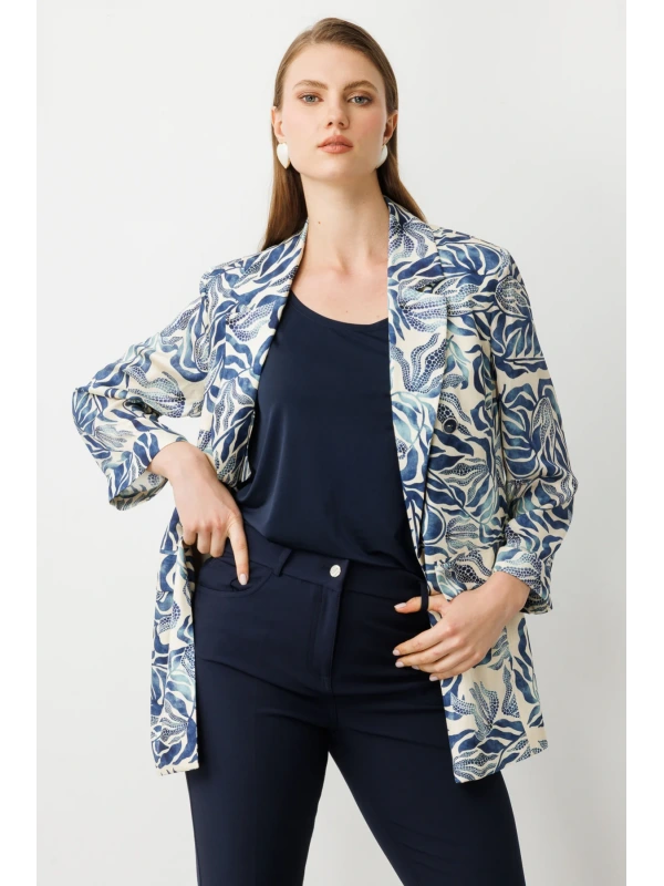 Ekol Desenli Ceket 04566