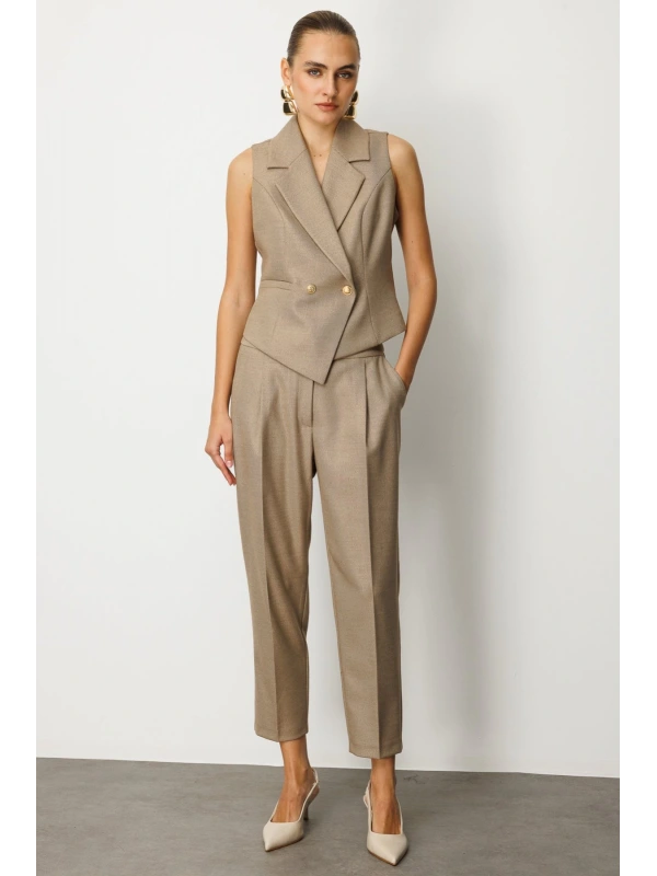 Ekol Desenli Kumaş Pantolon 05055