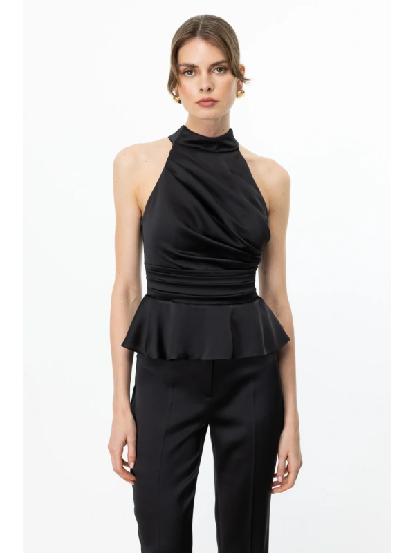 Ekol Halter Yaka Bluz 03334