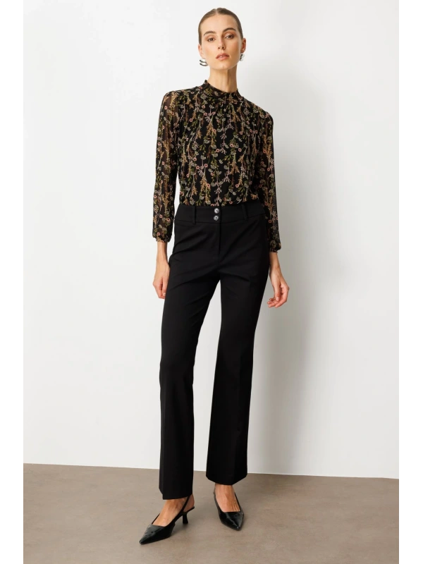 Ekol İspanyol Paça Cepsiz Pantolon 01081