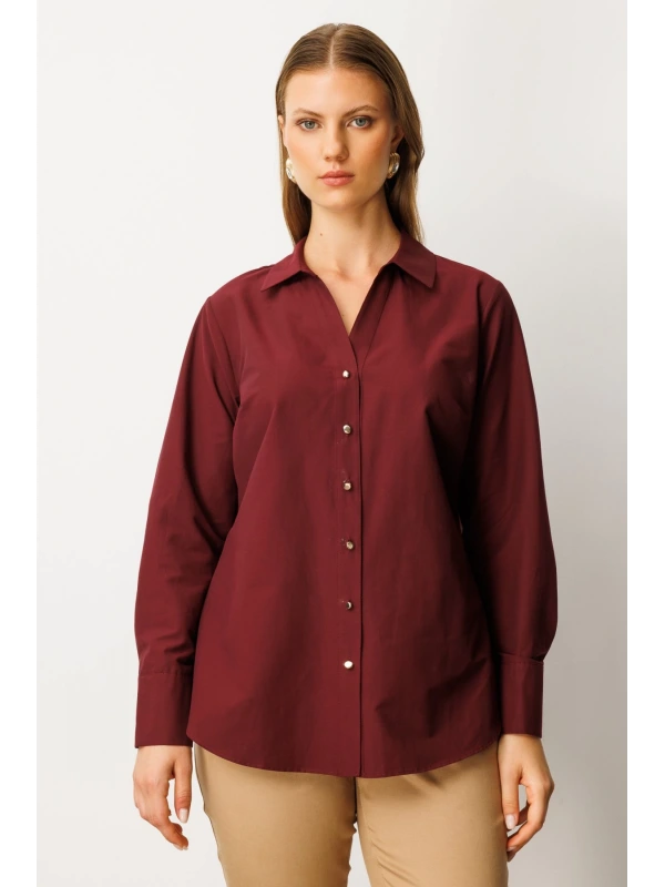 Ekol Önü Düğmeli Polo Yaka Gömlek 03549