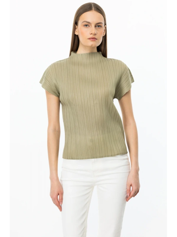 Ekol Pliseli Bluz 03908