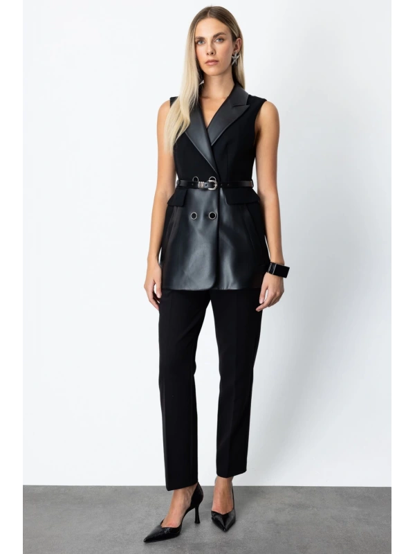 Ekol Yüksek Bel Boru Paça Pantolon 05091