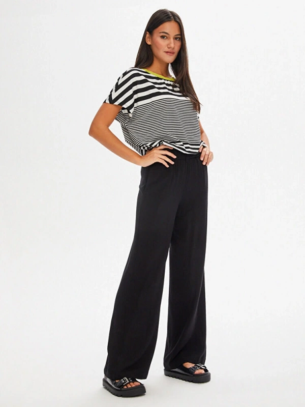 Faik Sönmez Wide Leg Viskon Pantolon B00067