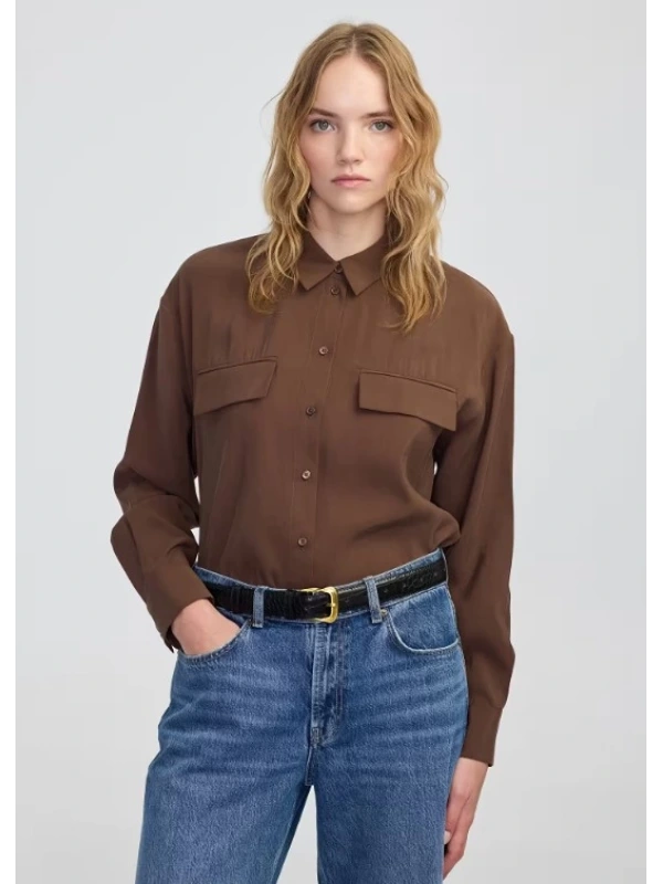 İpekyol Cep Kapaklı Basic Gömlek IW6250025143