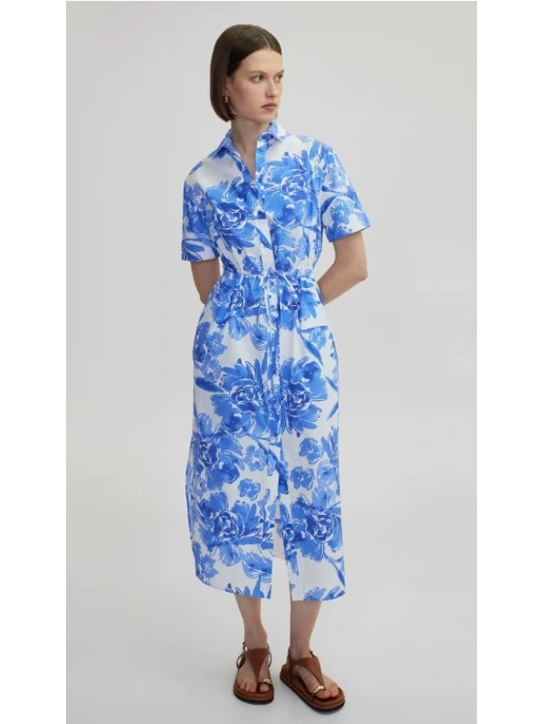 İpekyol Çiçek Desenli Poplin Elbise IS1250002487