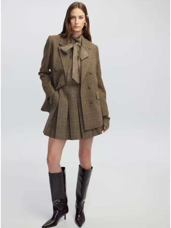 İpekyol Ekose Desen Etek IW6250004102