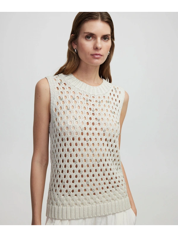 İpekyol Kadın Ajurlu Ekru Triko IS1250050087