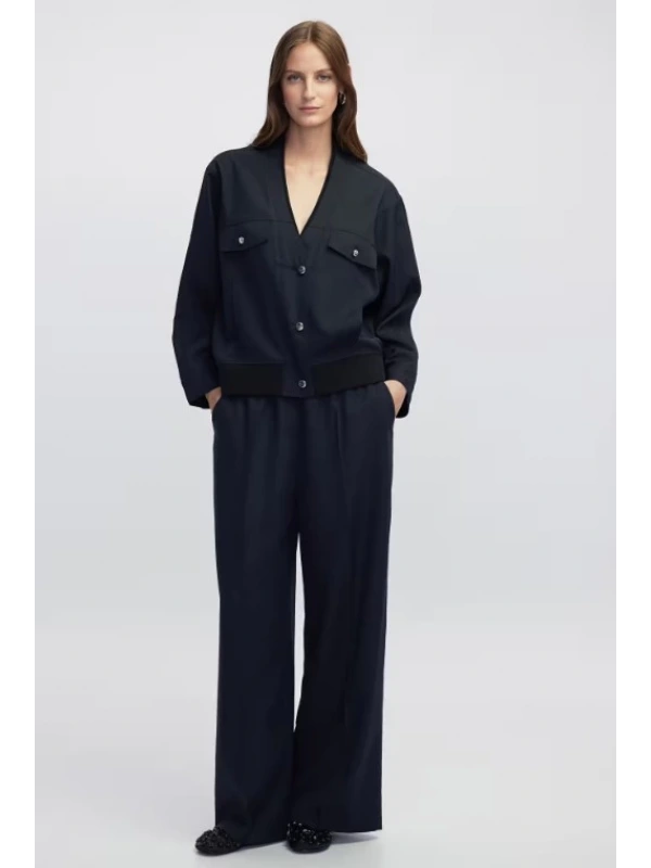 İpekyol Kumaş Mix Bomber Ceket IW6250005060