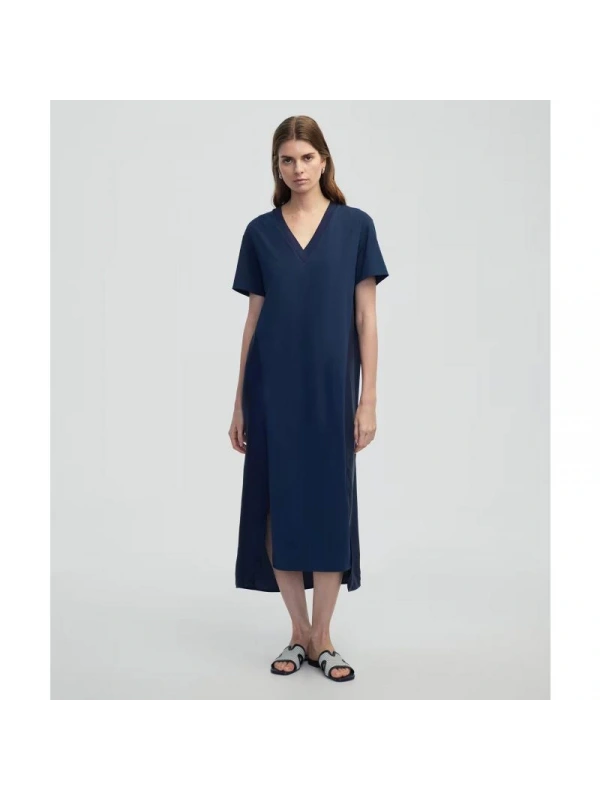 İpekyol Kumaş Mix Yırtmaçlı Elbise IS1250002392